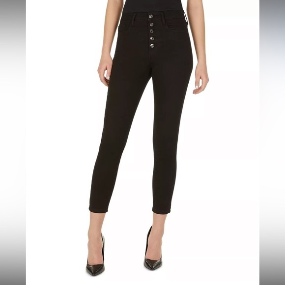 Numero Verona Ankle Skinny Jeans black  Juniors' Stretchy Exposed-Buttons NEW - Picture 3 of 10